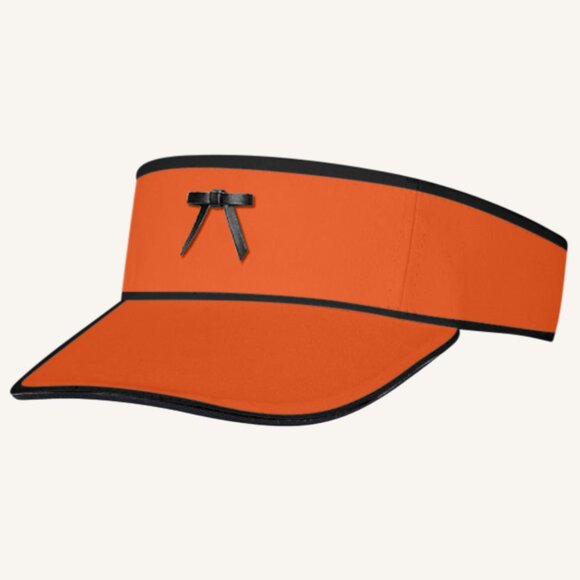M.A.M.A. Bow Collection - Women's Visor Hat | Orange & Black - Picture 1 of 1